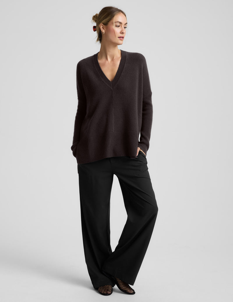 Wool-Cashmere V-Neck Sweater