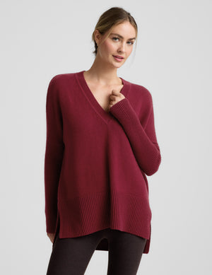 Wool-Cashmere V-Neck Sweater