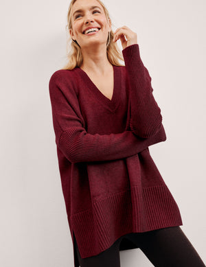 Wool-Cashmere V-Neck Sweater