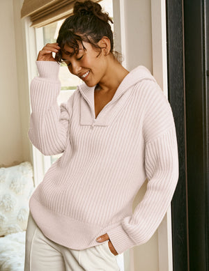 Sweater Weather Wool Blend Collared Pullover
