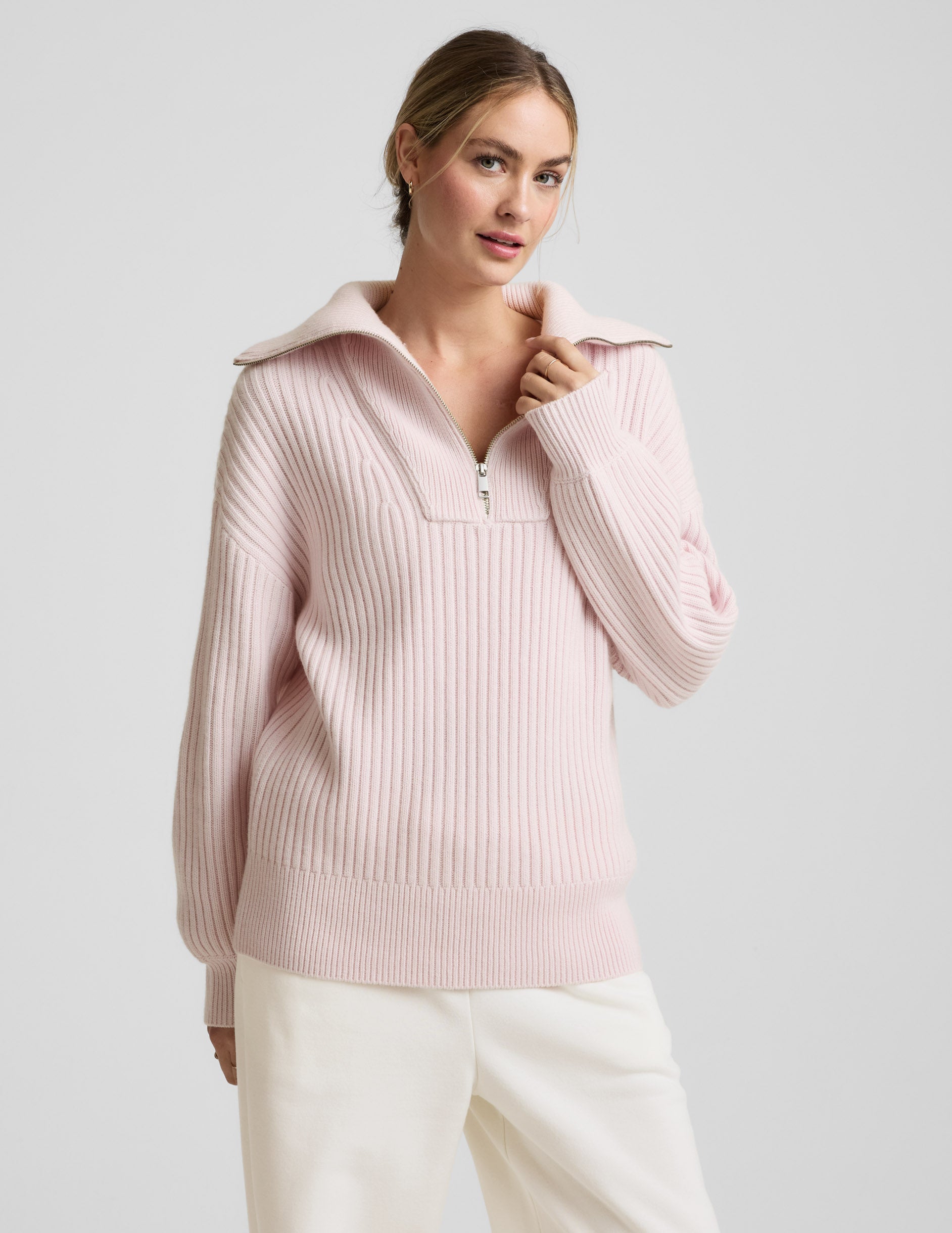 Wool Blend Collared Pullover | Beyond Yoga
