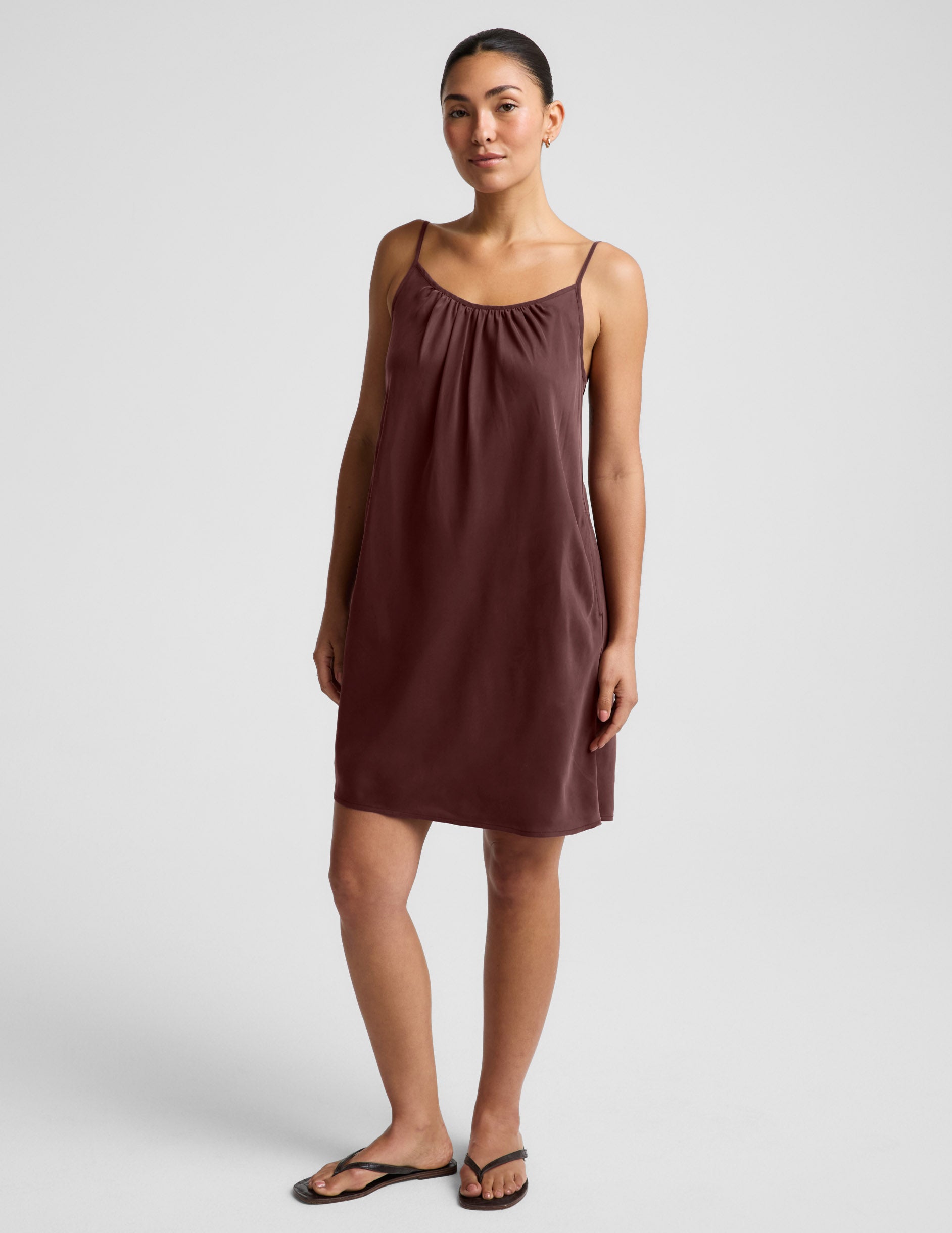 cupro blend mini wrap dress & OTHER STORIES Cupro Blend Mini Wrap Dress