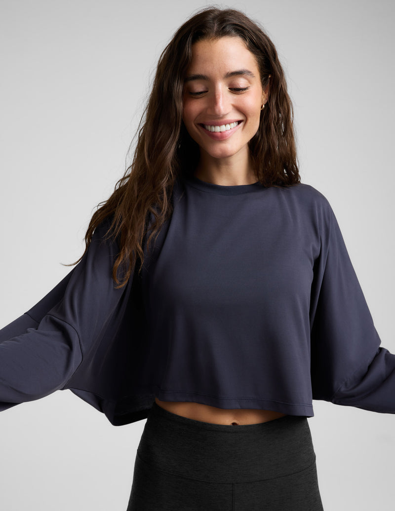 Studio Luxe Cropped Long Sleeve Tee