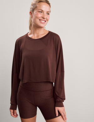 Studio Luxe Cropped Long Sleeve Tee