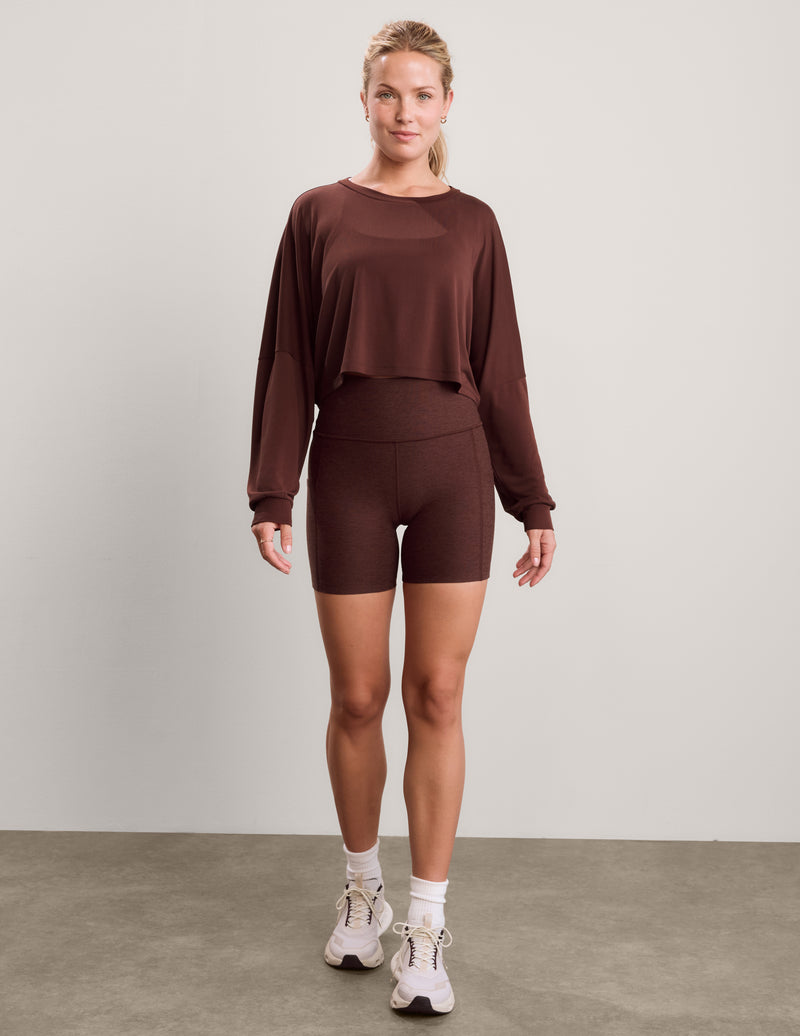 Studio Luxe Cropped Long Sleeve Tee