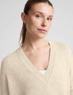 Wool-Cashmere V-Neck Sweater