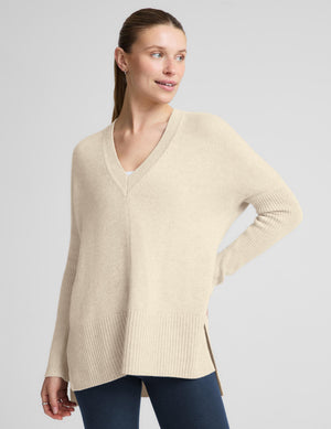 Wool-Cashmere V-Neck Sweater