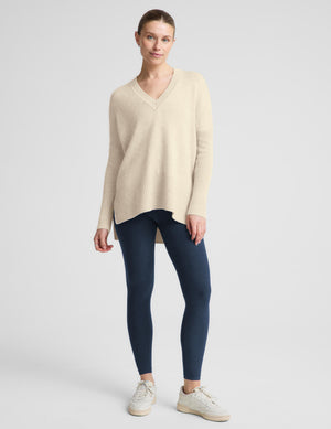 Wool-Cashmere V-Neck Sweater