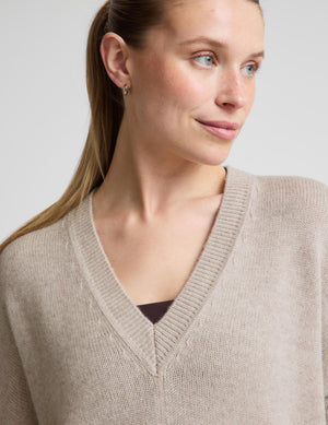 Wool-Cashmere V-Neck Sweater