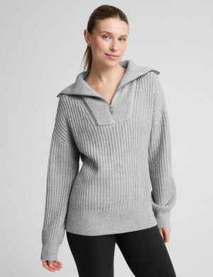 Wool Blend Collared Pullover