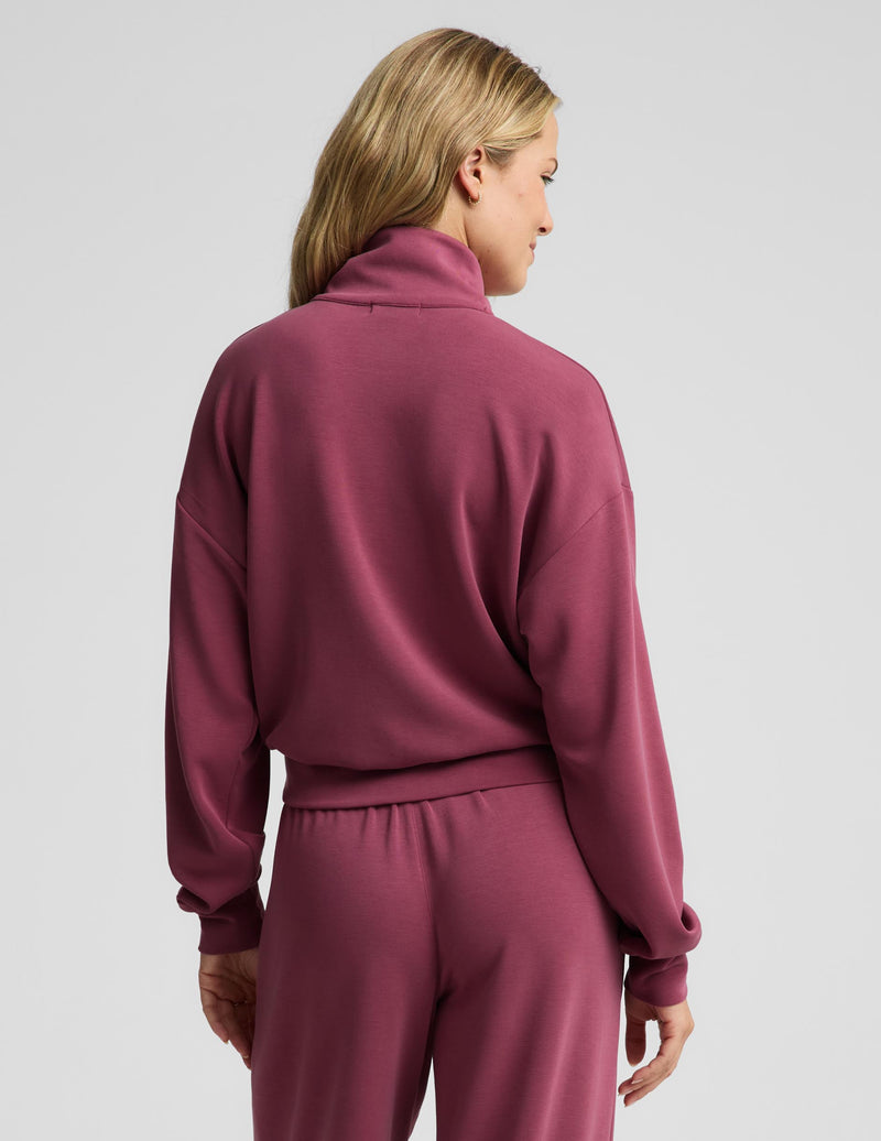 Luxe Sandwash Half Zip Pullover