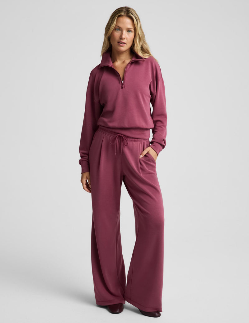 Luxe Sandwash Half Zip Pullover