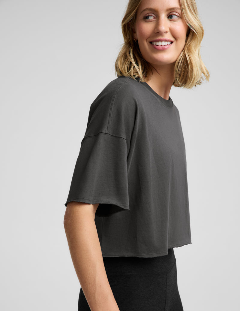 SoftKnit Better Than Ever Cropped Cotton Tee