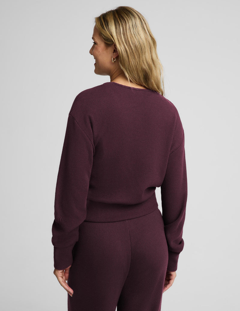Rest Day Waffle Wrap Pullover