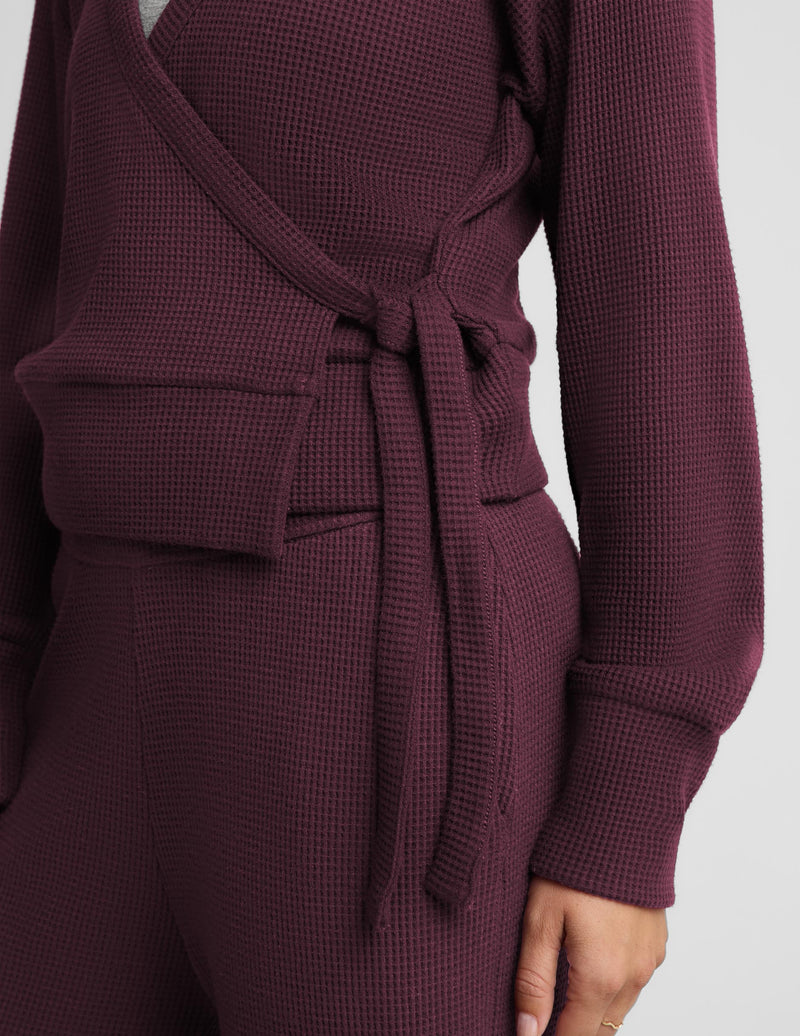 Rest Day Waffle Wrap Pullover