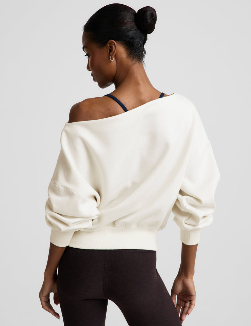 LuxeFleece 2.0™ Off The Shoulder Sweatshirt