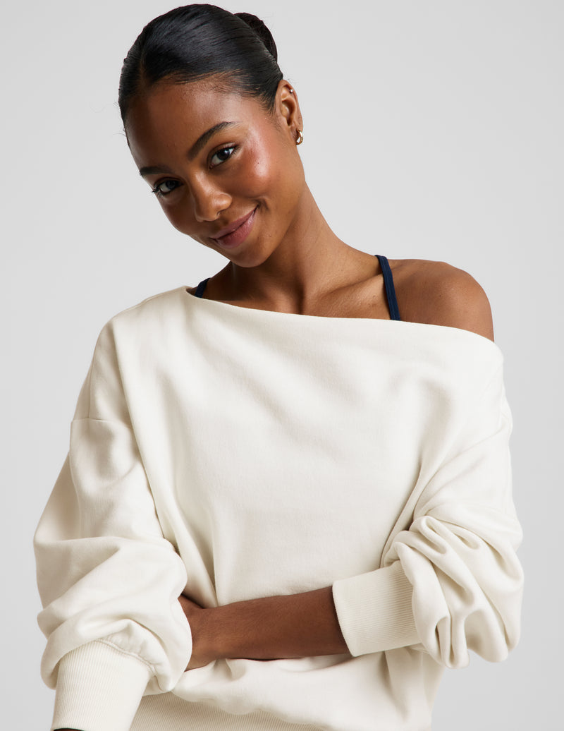 LuxeFleece 2.0™ Off The Shoulder Sweatshirt