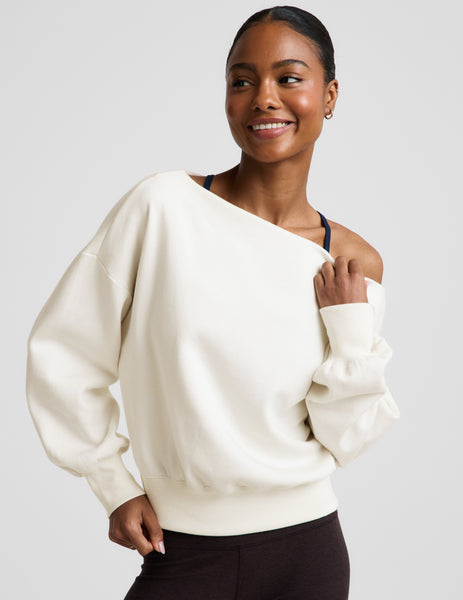 LuxeFleece 2.0™ Off The Shoulder Sweatshirt | Beyond Yoga