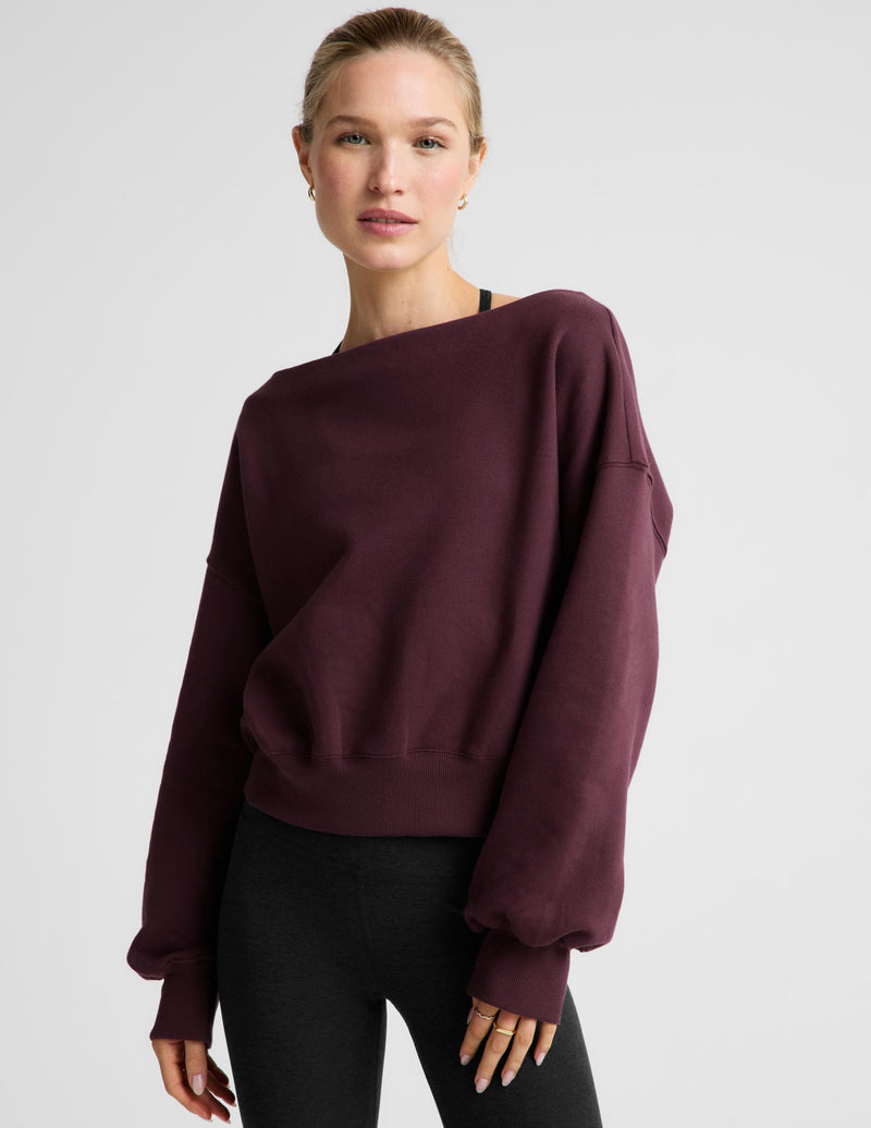 LuxeFleece 2.0™ Off The Shoulder Sweatshirt