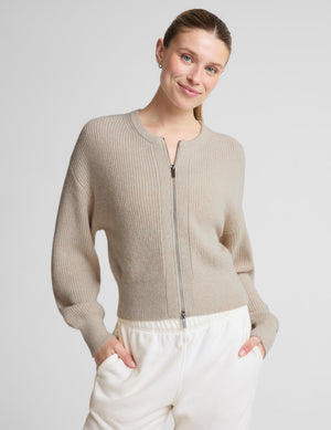 Two-Way Zip Cardigan