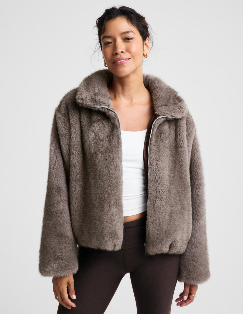 On The List Faux Fur Jacket