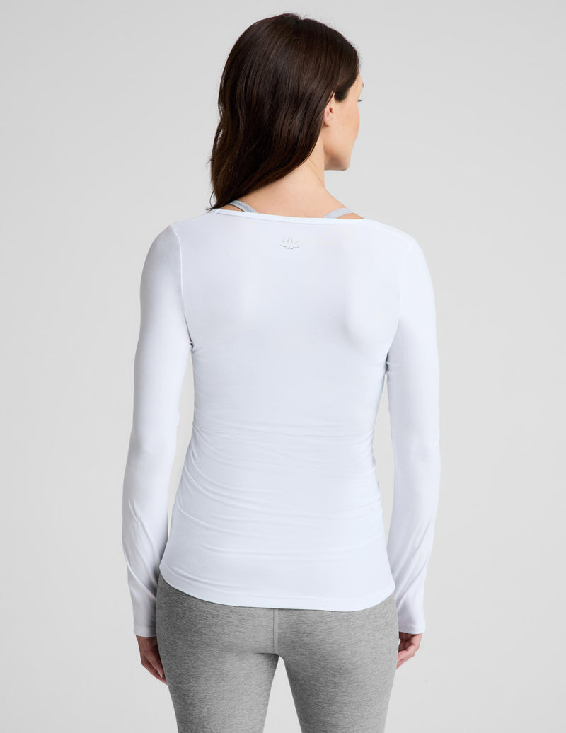 Featherweight Scoop Neck Maternity Long Sleeve Top