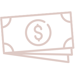 Illustration of dollars in a pile