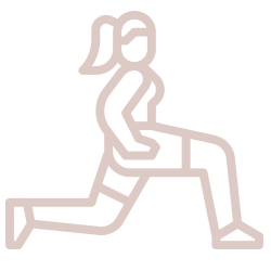 Illustration of a woman lunging