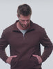 mens brown half zip pullover.