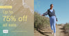 up to 75% off all sale. 