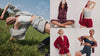 video of models in new luxefleece styles in colors burgundy, red, and grey. 