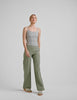 gray waist length tank top