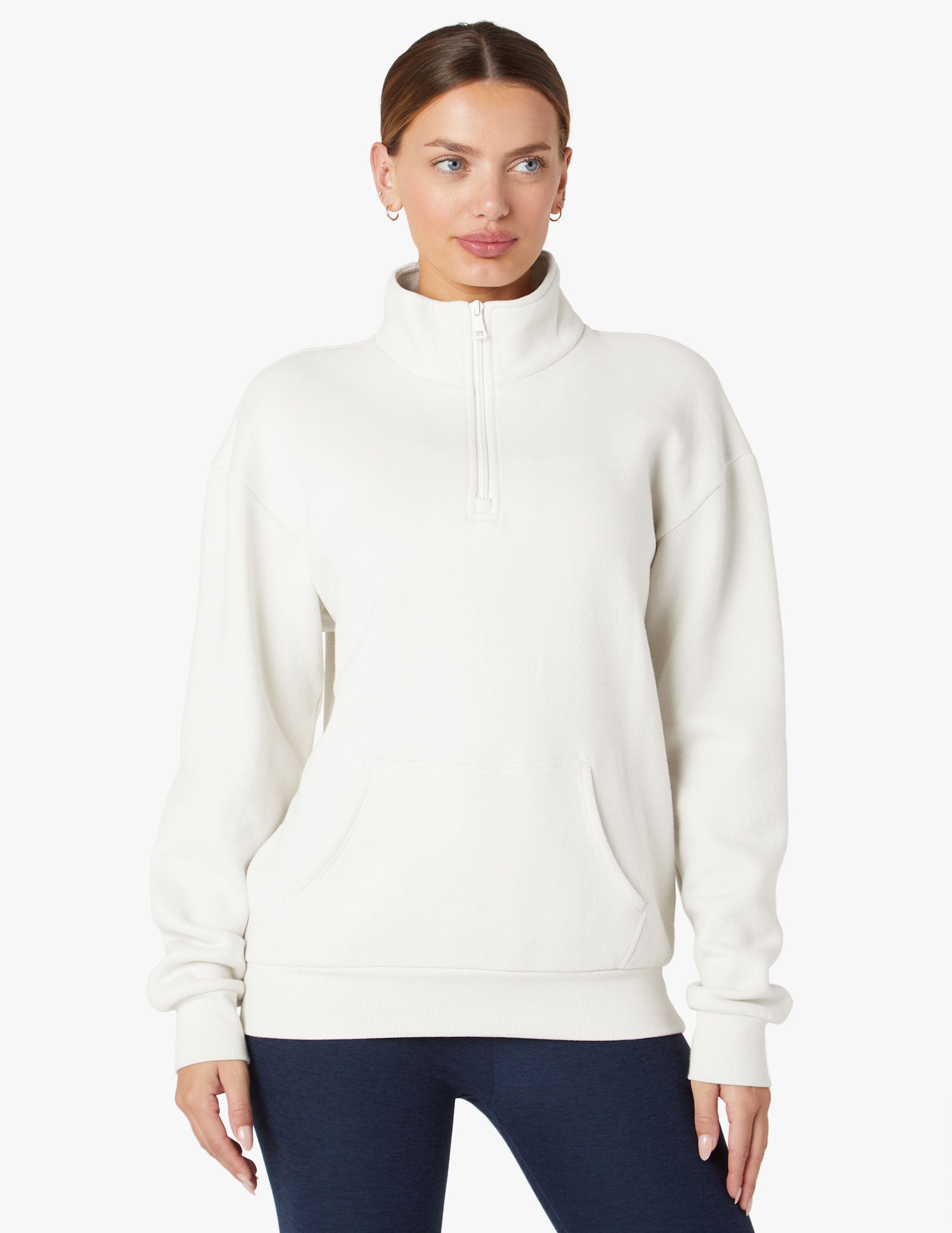 Half zip sweater cheap white