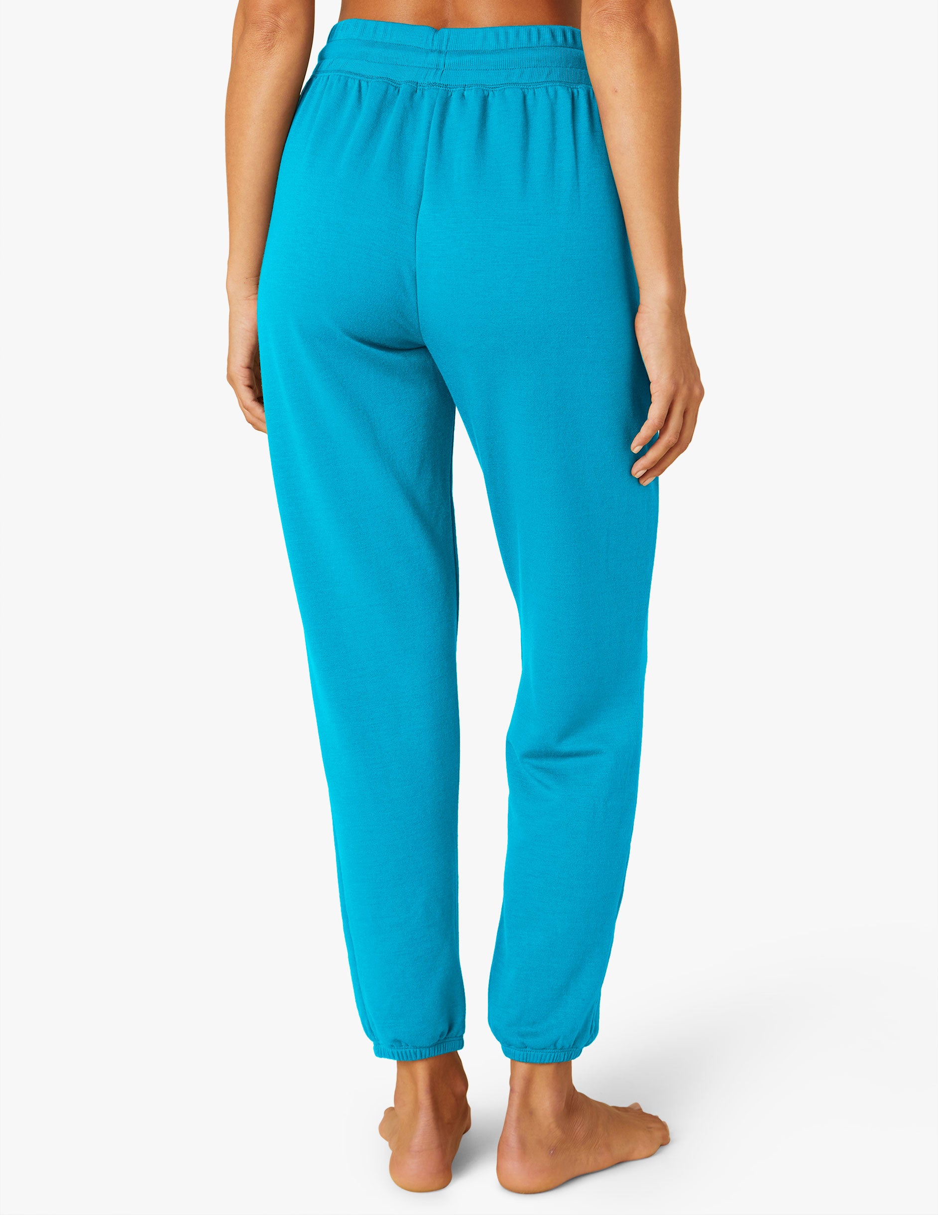 blue sweatpant with drawstring at waist