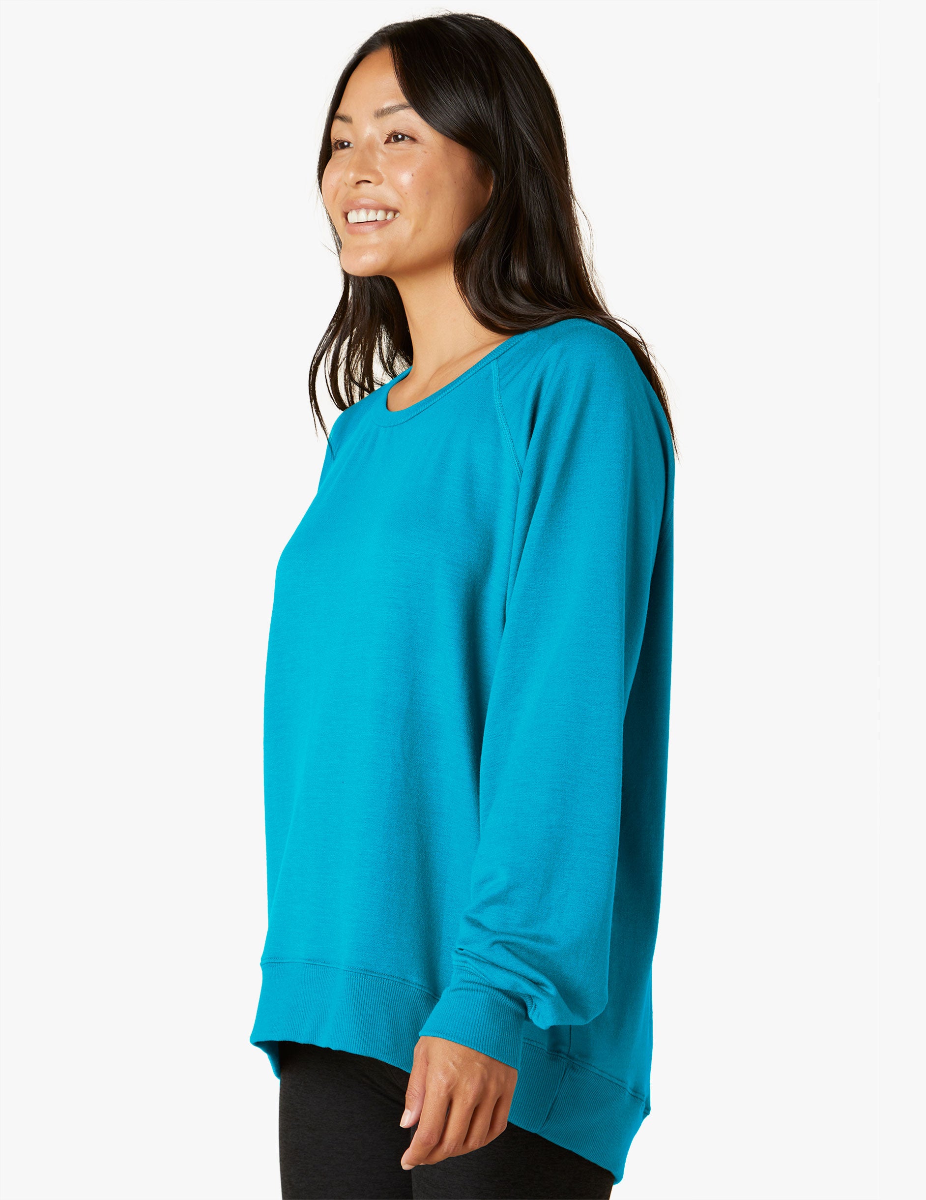 blue long sleeve sweatshirt