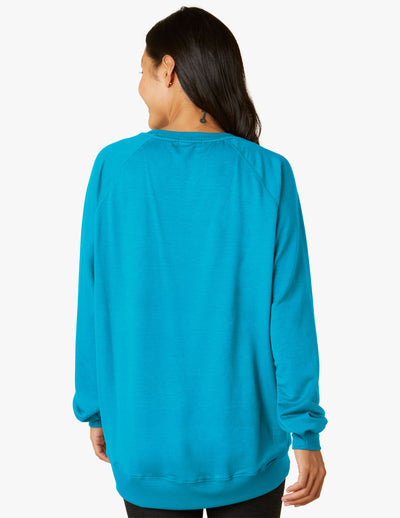 blue long sleeve sweatshirt