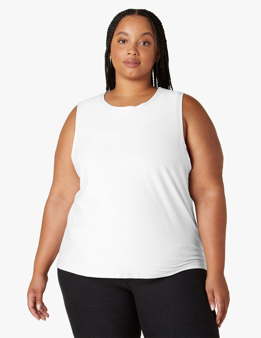 Beyond Yoga in A Cinch Maternity Low V Tank White XS at  Women's  Clothing store