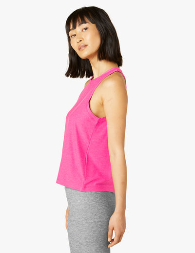pink tank top