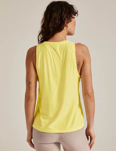 yellow tank top