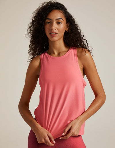 pink tank top