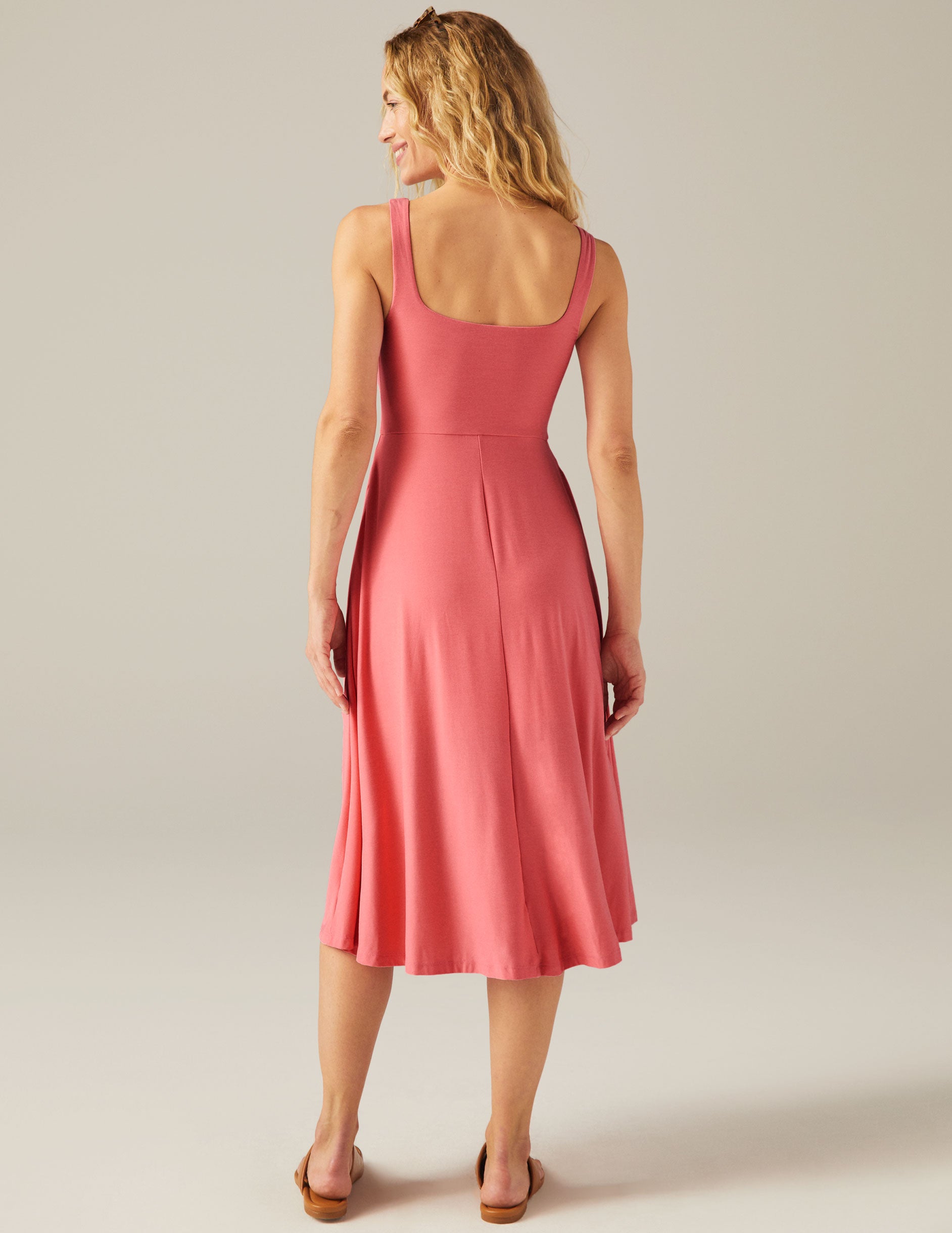 Featherweight At The Ready Square Neck Dress