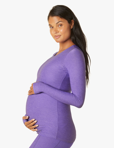 Featherweight Count On Me Maternity Crew Pullover Image 5