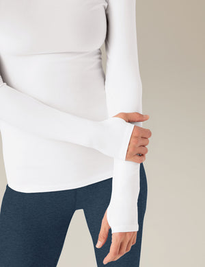 white long sleeve top