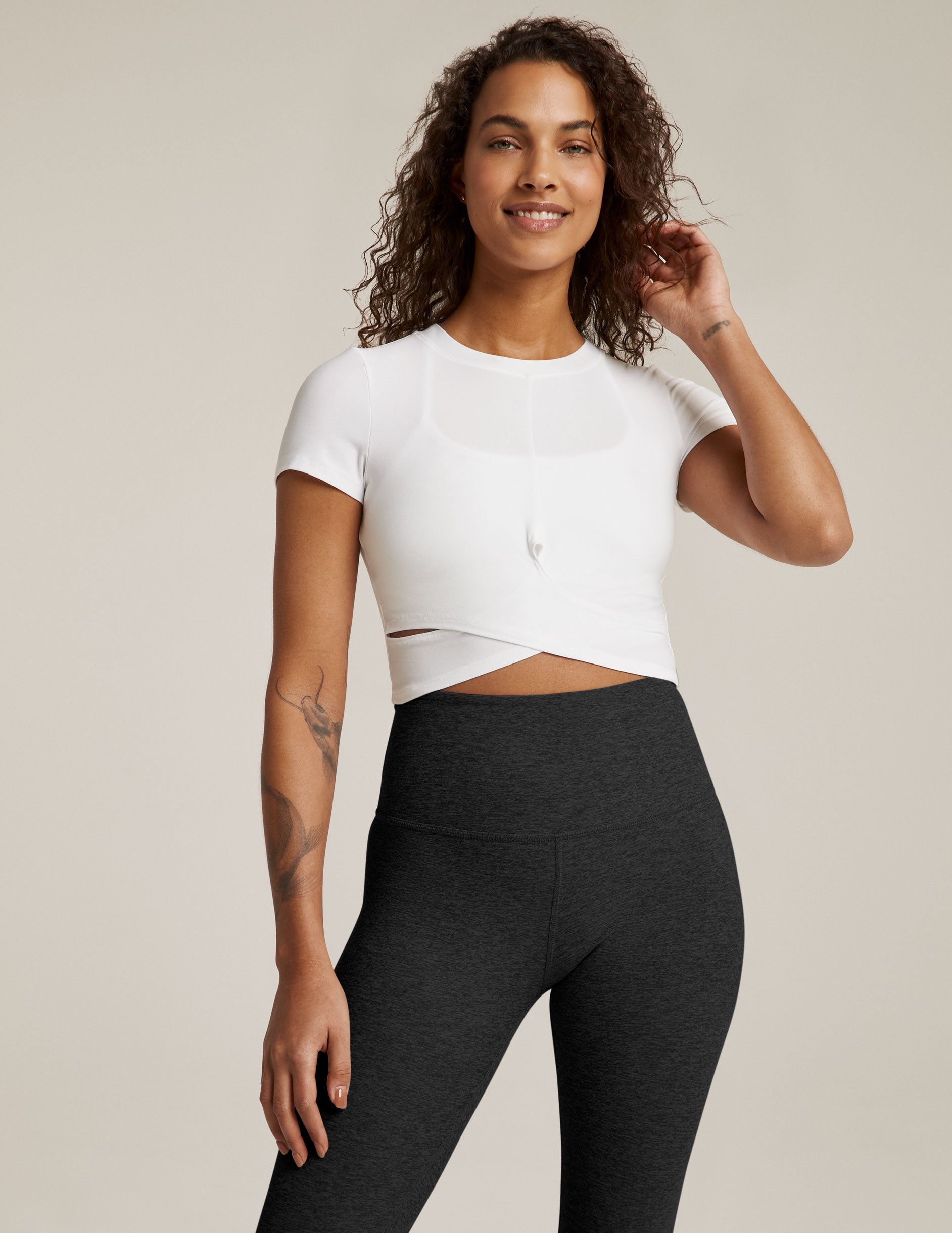 Featherweight Under Over Cropped Muscle Tank