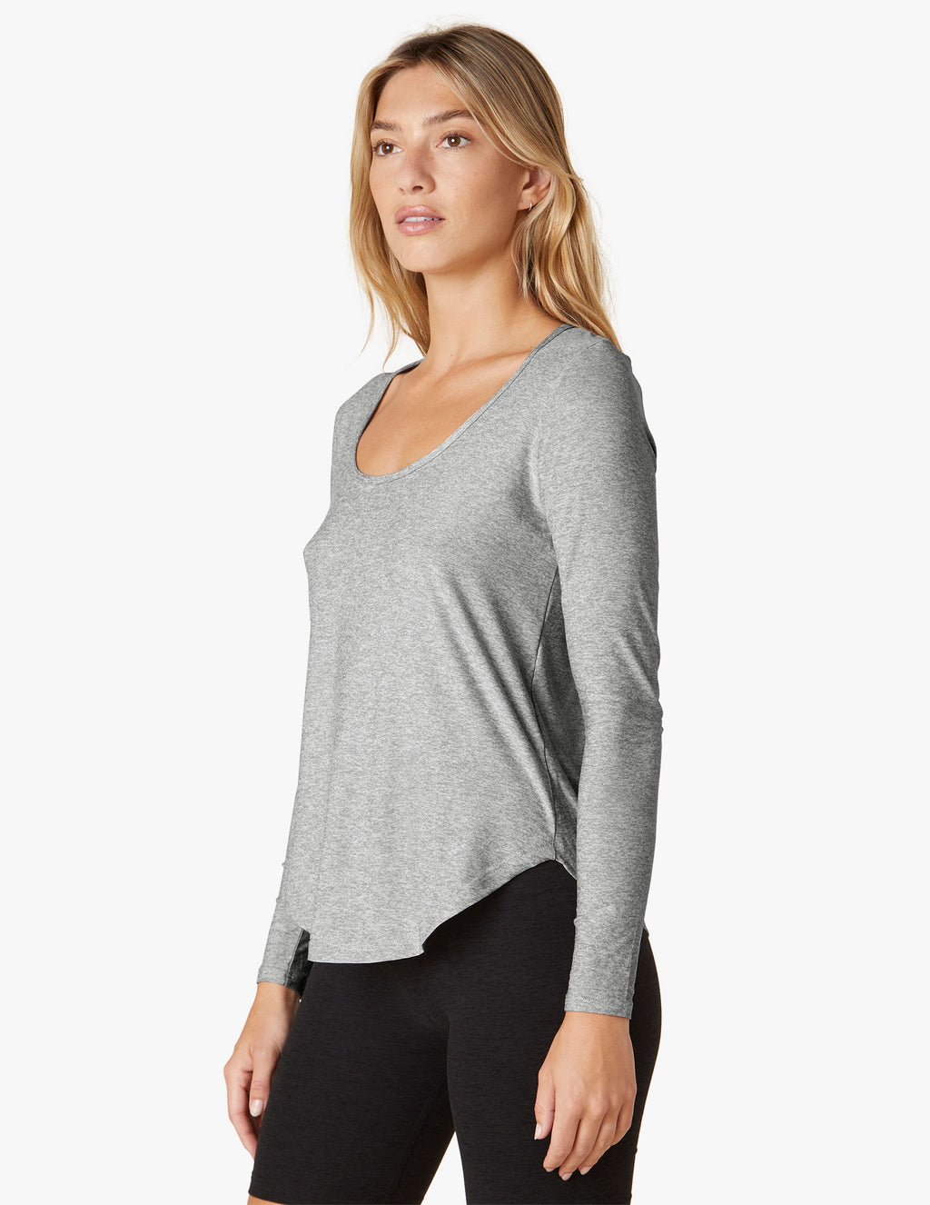 Featherweight Scooped Long Sleeve Pullover Secondary Image