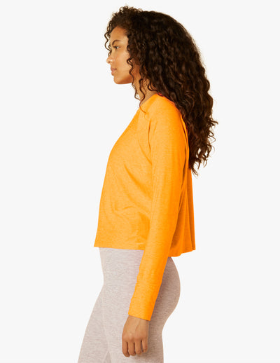 orange long sleeve top