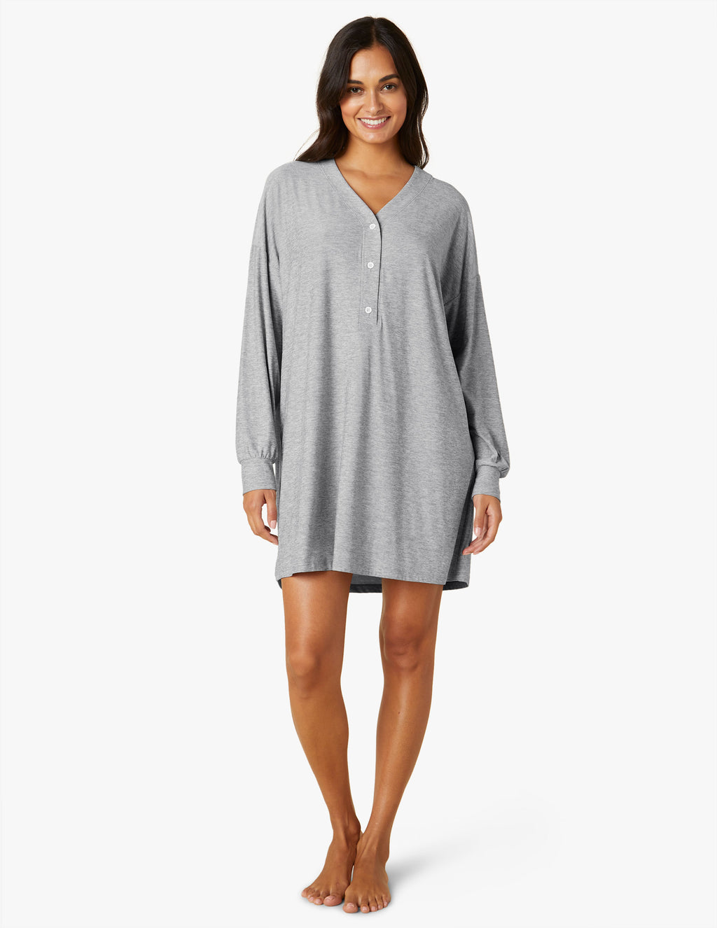 Featherweight Oversized Henley Sleep Shirt Featured Image