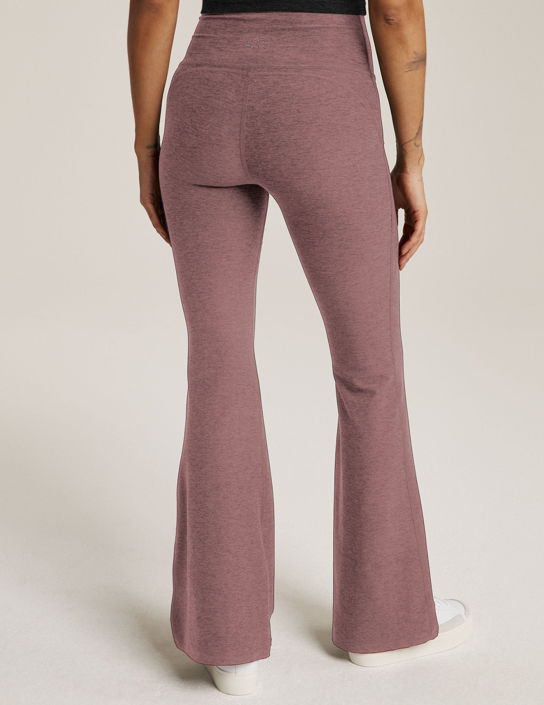 brown flare pant with pocket detail