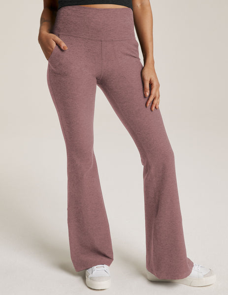 Beyond Yoga Space Dye High Waist All Day Flare Leggings In Woodland Heather