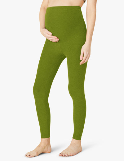 green maternity high waisted pants